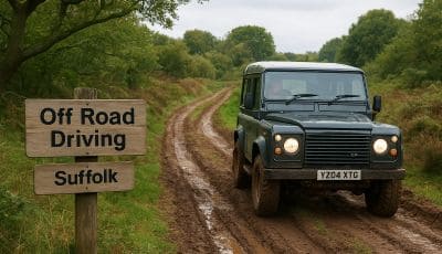 Off Road Driving in Suffolk, England.
